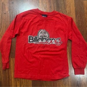 Medium Billabong Kids Vibrant Red Long Sleeve Tee